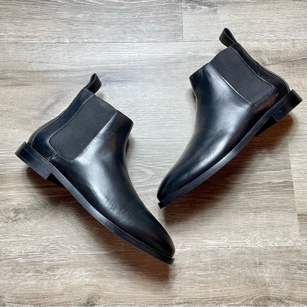 Everlane The New Modern Chelsea Boot Black Leather Pull On Bootie Size 9 - Picture 4 of 15
